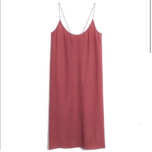 Madewell Silk Tie-Back Slip Dress